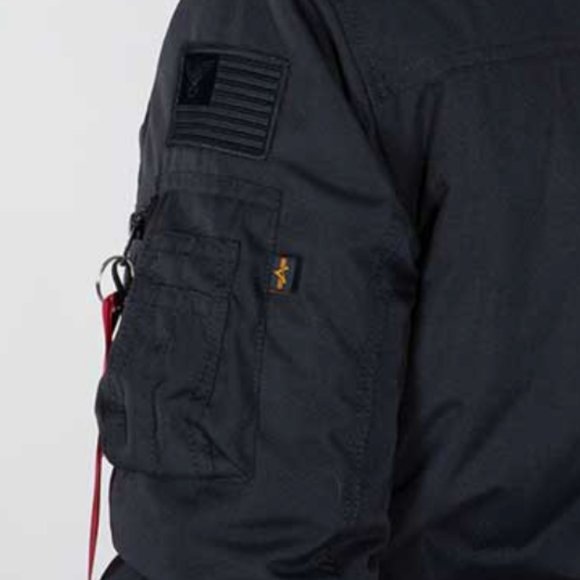 Alpha Industries ❄️ 😍 Polar Jacket ❄️ 😍ALL BLACK Size M - Picture 4 of 13